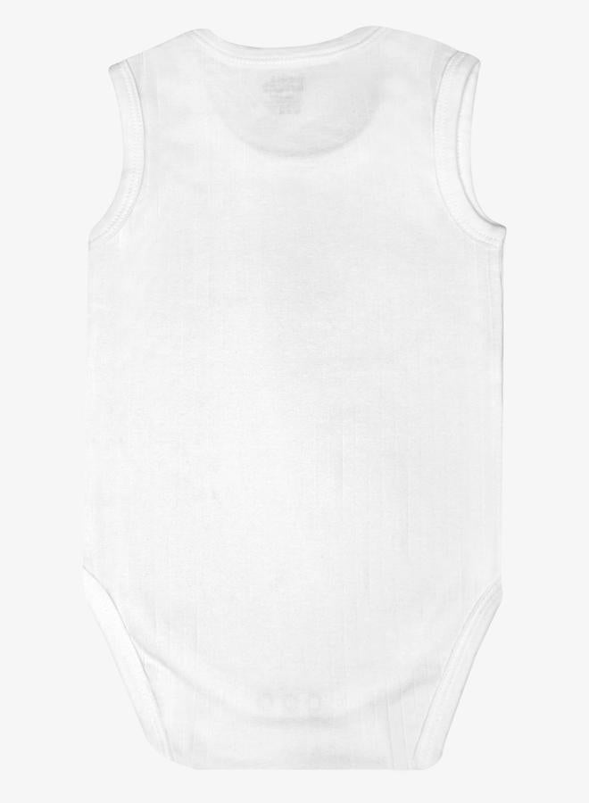 Babies Basic Pack of 3 - Super Combed Cotton Sleeveless Bodysuit - Image 4